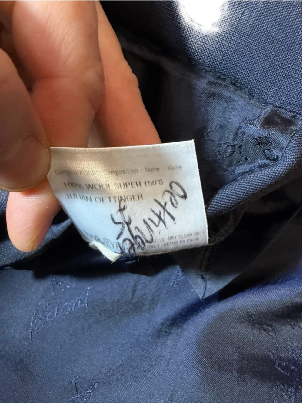Brioni for Neiman Marcus Navy Super 150s Wool Blazer Italy Tailored 46L